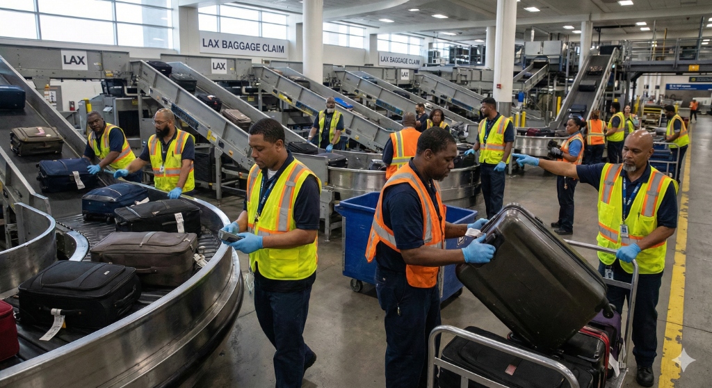 LAX Baggage Claim Workers